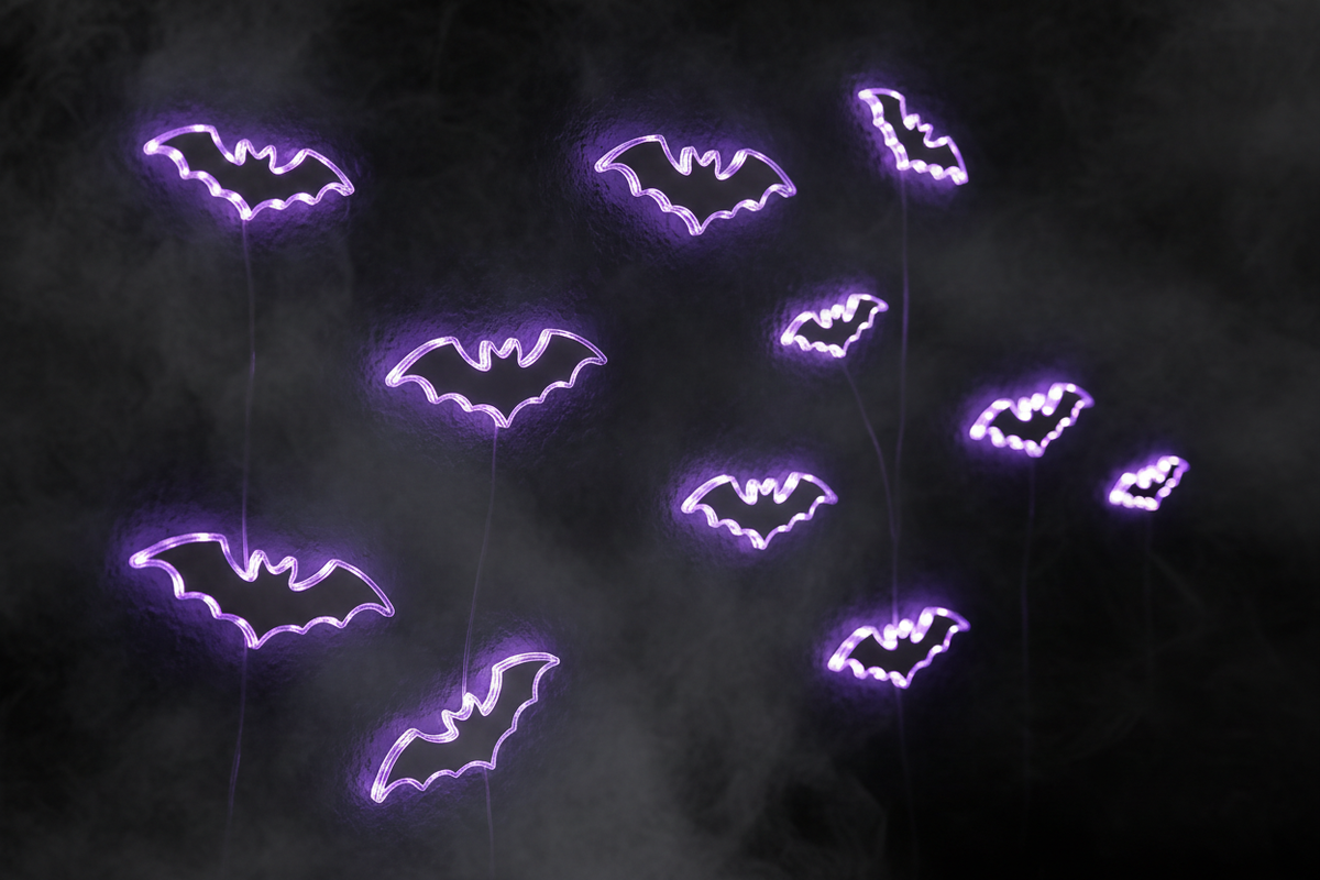 Halloween Banner – Lampki LED Nietoperze