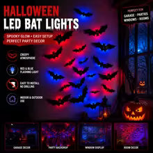 Samoprzylepne Lampki LED Halloween – Dekoracja Ścienna nietoperz